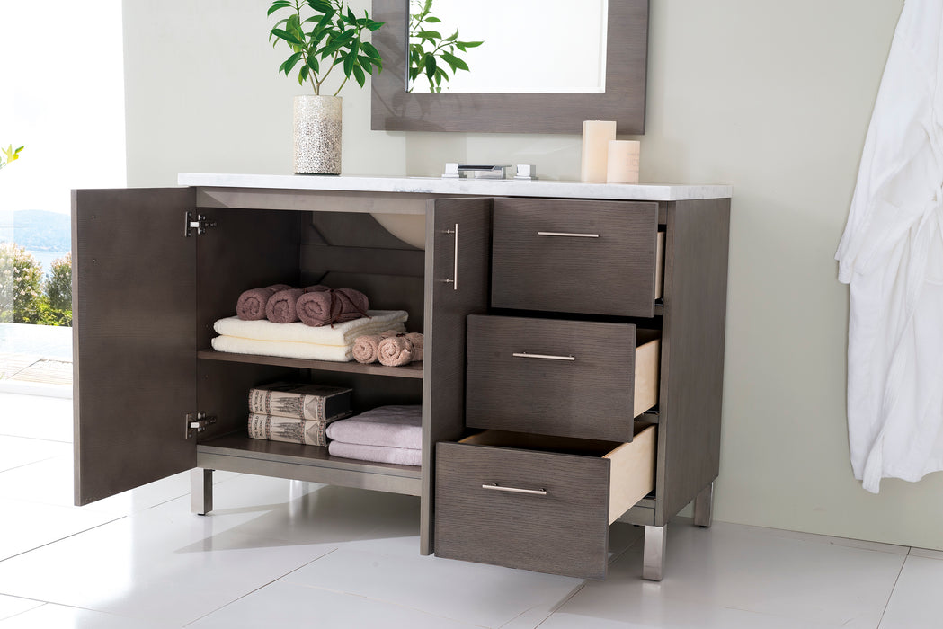 48" Metropolitan Single Bathroom Vanity, Silver Oak