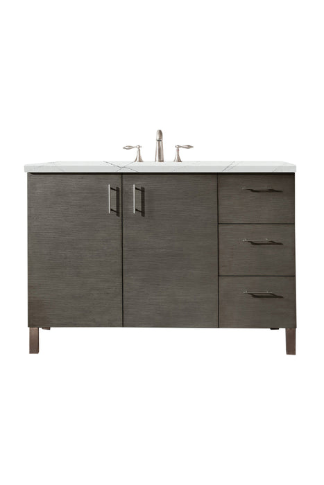 48" Metropolitan Single Bathroom Vanity, Silver Oak