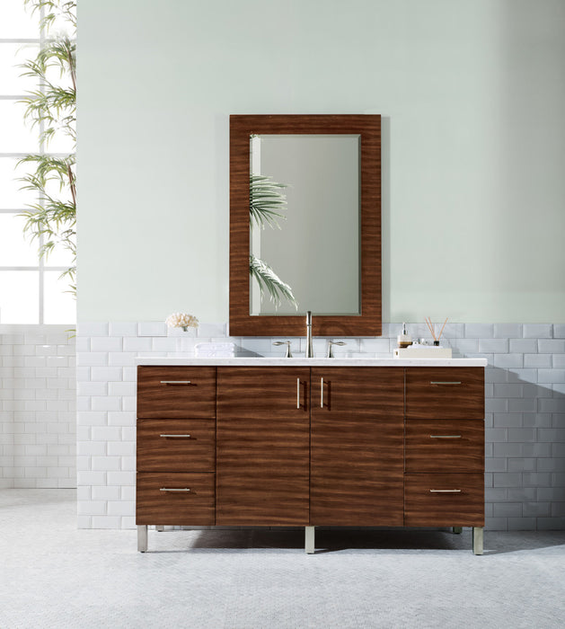 60" Metropolitan Single Bathroom Vanity, American Walnut