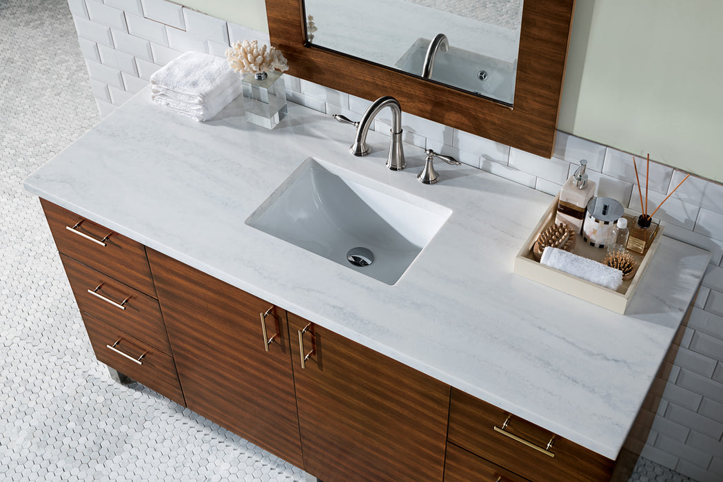 60" Metropolitan Single Bathroom Vanity, American Walnut