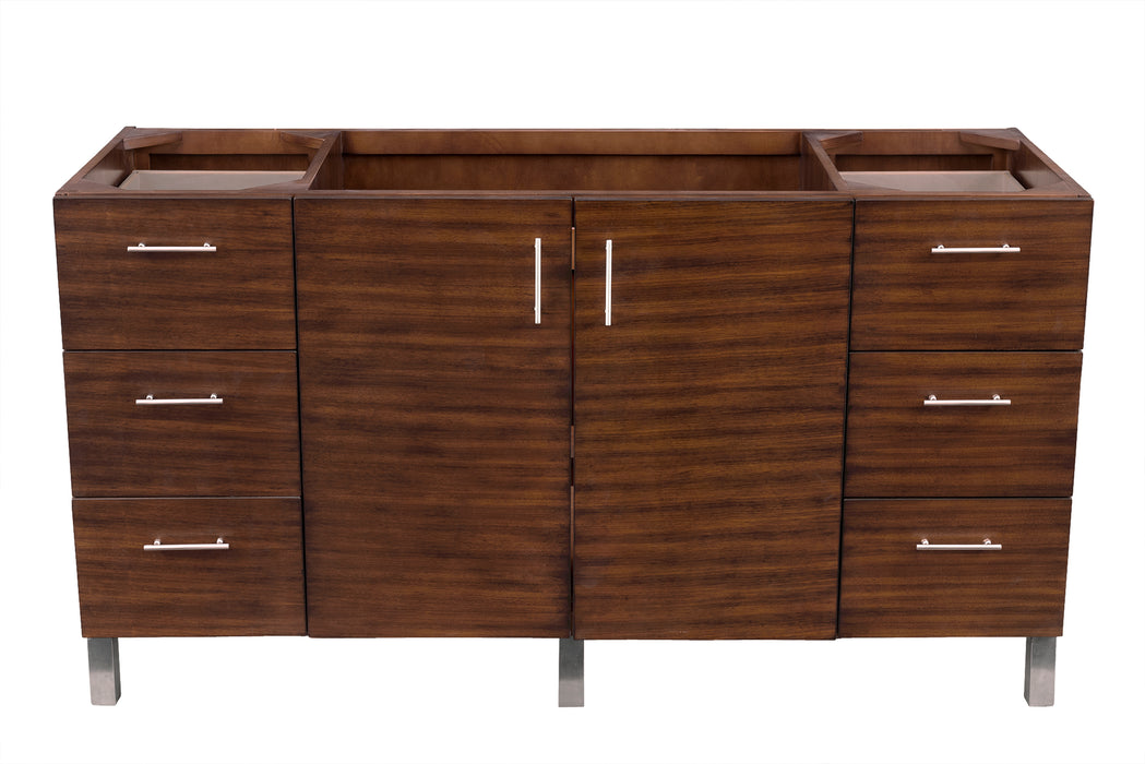 60" Metropolitan Single Bathroom Vanity, American Walnut