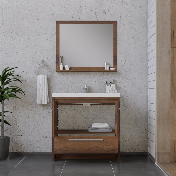 Alya Bath Sortino 36" Modern Bathroom Vanity - Luxe Vanity & Tub