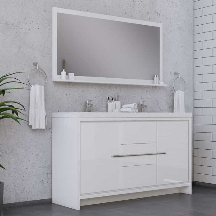 Alya Bath Sortino 60" Modern Double Bathroom Vanity - Luxe Vanity & Tub