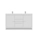 Alya Bath Sortino 60" Modern Double Bathroom Vanity - Luxe Vanity & Tub