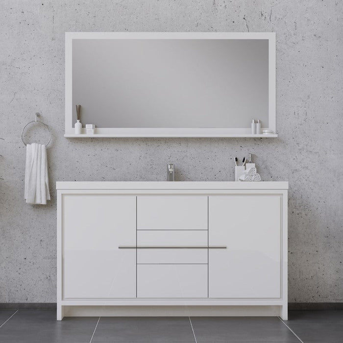 Alya Bath Sortino 60" Modern Single Bathroom Vanity - Luxe Vanity & Tub