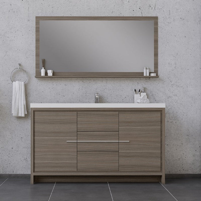 Alya Bath Sortino 60" Modern Single Bathroom Vanity - Luxe Vanity & Tub