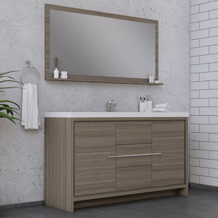 Alya Bath Sortino 60" Modern Single Bathroom Vanity - Luxe Vanity & Tub