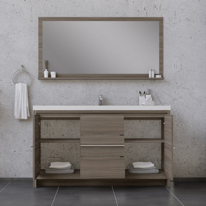 Alya Bath Sortino 60" Modern Single Bathroom Vanity - Luxe Vanity & Tub