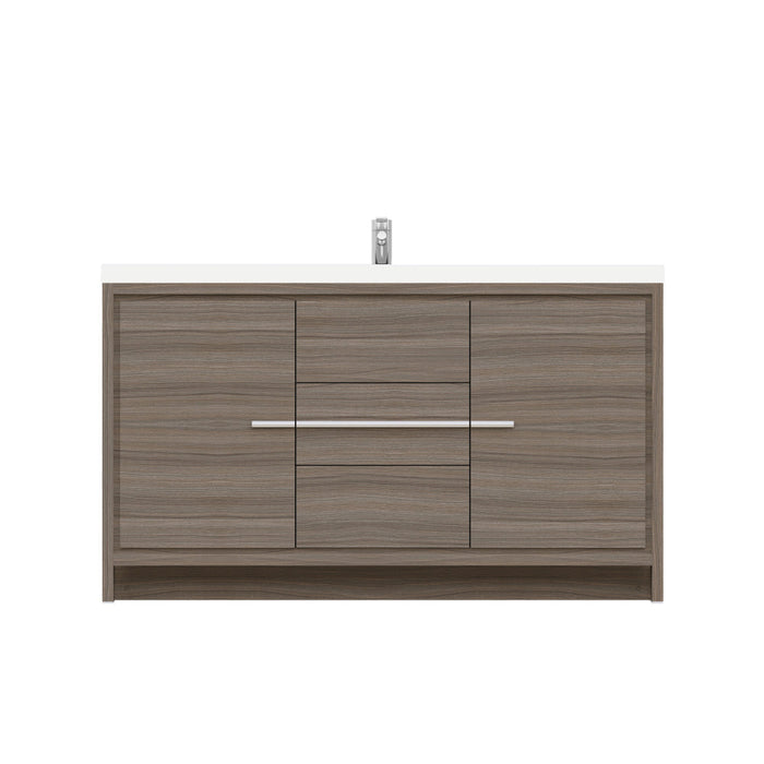 Alya Bath Sortino 60" Modern Single Bathroom Vanity - Luxe Vanity & Tub