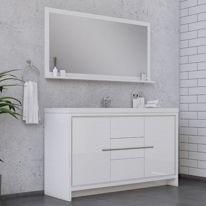 Alya Bath Sortino 60" Modern Single Bathroom Vanity - Luxe Vanity & Tub