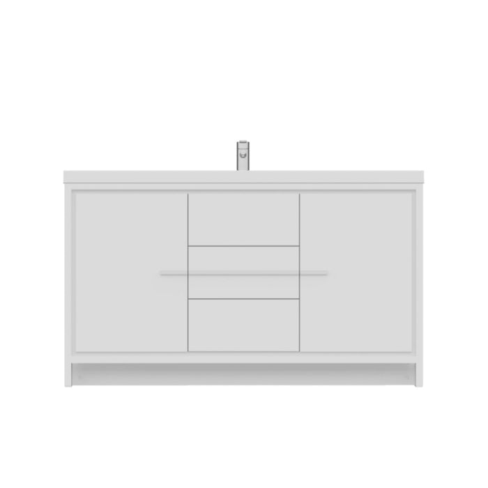 Alya Bath Sortino 60" Modern Single Bathroom Vanity - Luxe Vanity & Tub