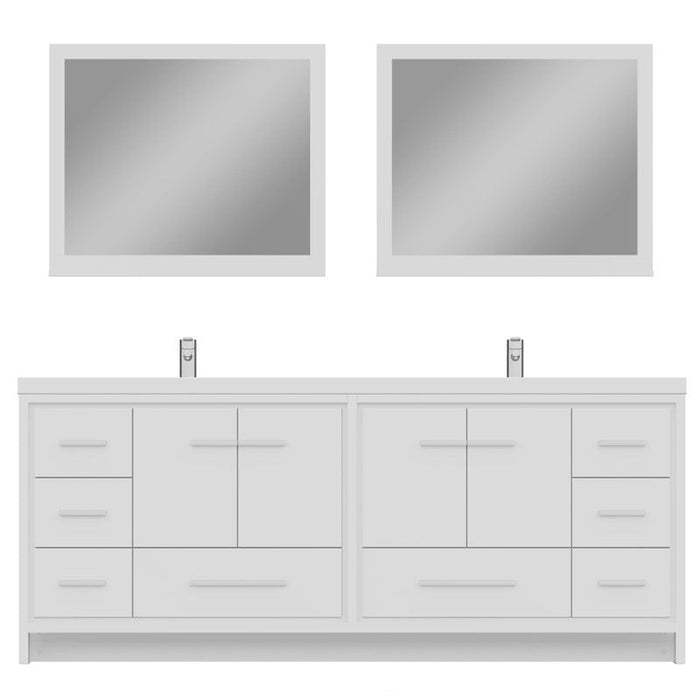 Alya Bath Sortino 84" Modern Bathroom Vanity - Luxe Vanity & Tub