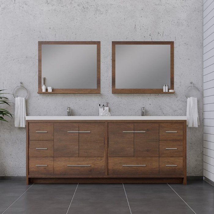 Alya Bath Sortino 84" Modern Bathroom Vanity - Luxe Vanity & Tub