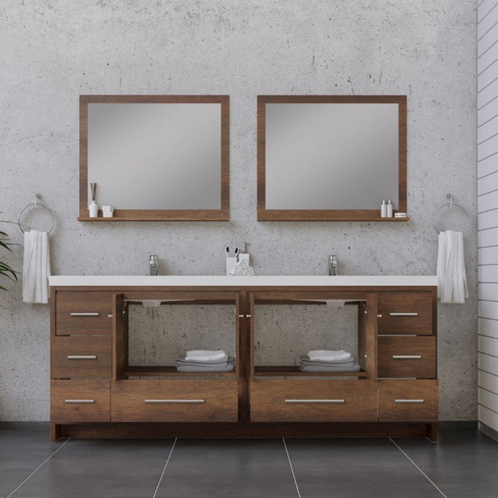 Alya Bath Sortino 84" Modern Bathroom Vanity - Luxe Vanity & Tub