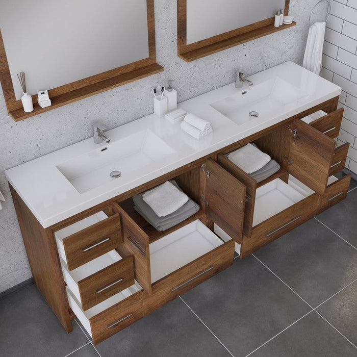 Alya Bath Sortino 84" Modern Bathroom Vanity - Luxe Vanity & Tub