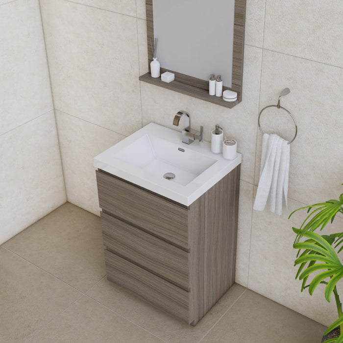 Alya Bath Paterno 24" Modern Freestanding Bathroom Vanity