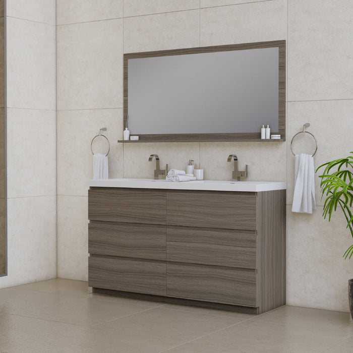 Alya Bath Paterno 60" Modern Freestanding Double Bathroom Vanity - Luxe Vanity & Tub