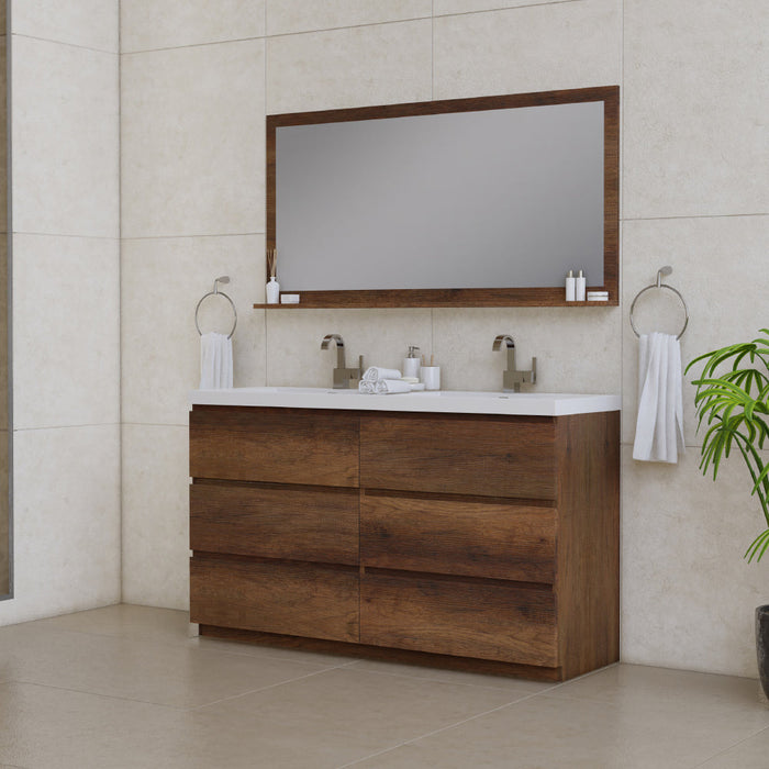 Alya Bath Paterno 60" Modern Freestanding Double Bathroom Vanity - Luxe Vanity & Tub