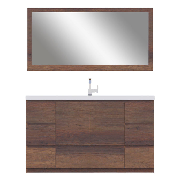 Alya Bath Paterno 60" Modern Freestanding Single Bathroom Vanity - Luxe Vanity & Tub