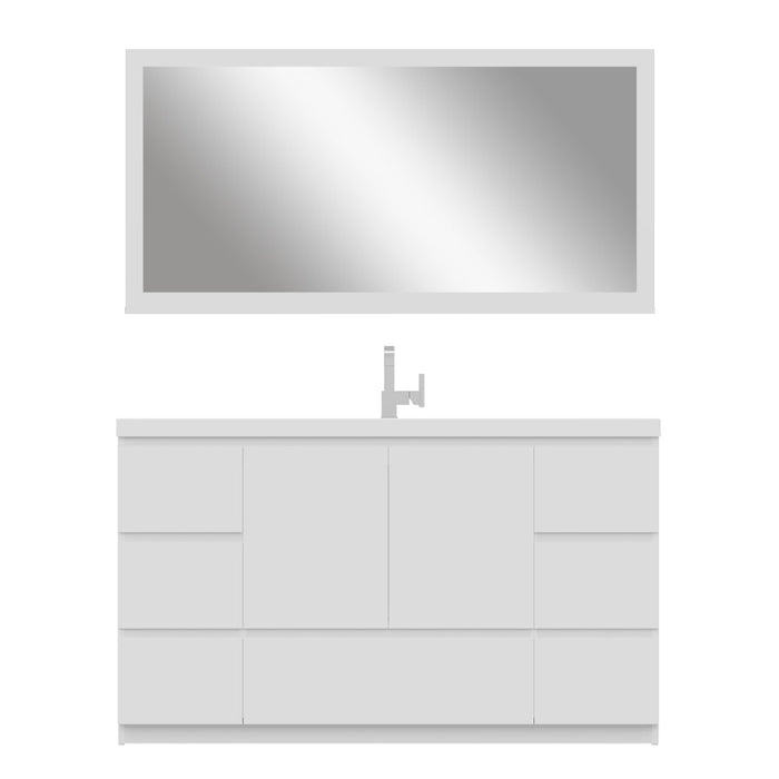 Alya Bath Paterno 60" Modern Freestanding Single Bathroom Vanity - Luxe Vanity & Tub