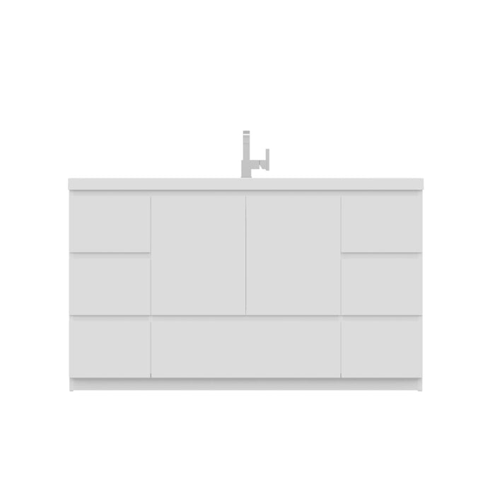 Alya Bath Paterno 60" Modern Freestanding Single Bathroom Vanity - Luxe Vanity & Tub