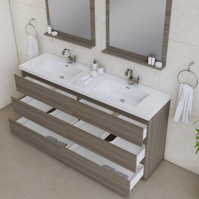 Alya Bath Paterno 72" Modern Freestanding Bathroom Vanity - Luxe Vanity & Tub