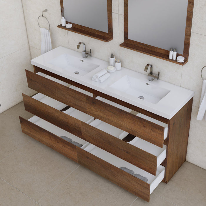 Alya Bath Paterno 72" Modern Freestanding Bathroom Vanity - Luxe Vanity & Tub