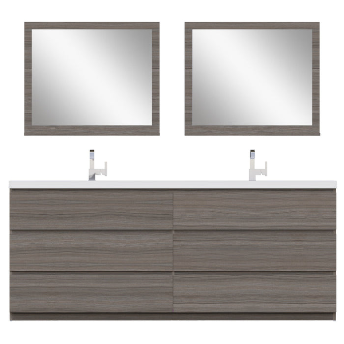 Alya Bath Paterno 84" Modern Freestanding Bathroom Vanity - Luxe Vanity & Tub