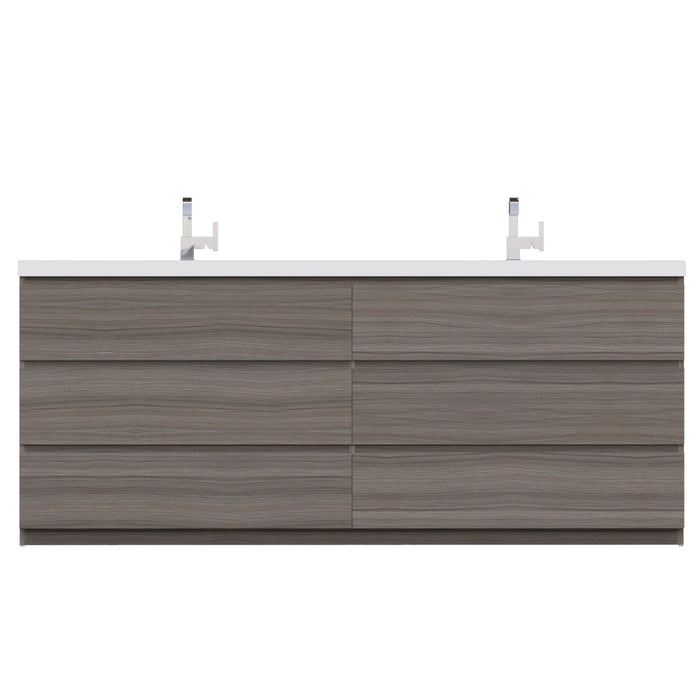 Alya Bath Paterno 84" Modern Freestanding Bathroom Vanity - Luxe Vanity & Tub