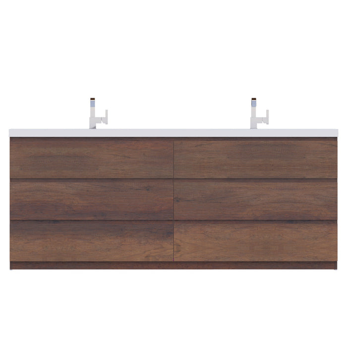 Alya Bath Paterno 84" Modern Freestanding Bathroom Vanity - Luxe Vanity & Tub