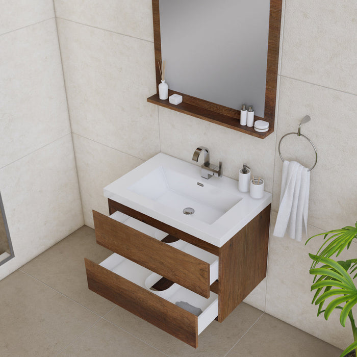 Alya Bath Paterno 30" Modern Wall Mounted Bathroom Vanity - Luxe Vanity & Tub