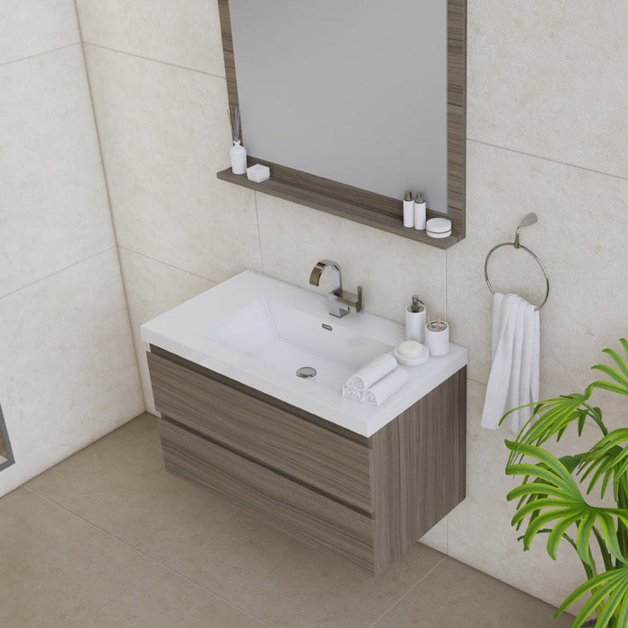 Alya Bath Paterno 36" Modern Wall Mounted Bathroom Vanity - Luxe Vanity & Tub