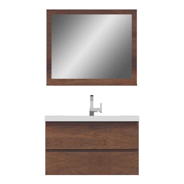 Alya Bath Paterno 36" Modern Wall Mounted Bathroom Vanity - Luxe Vanity & Tub