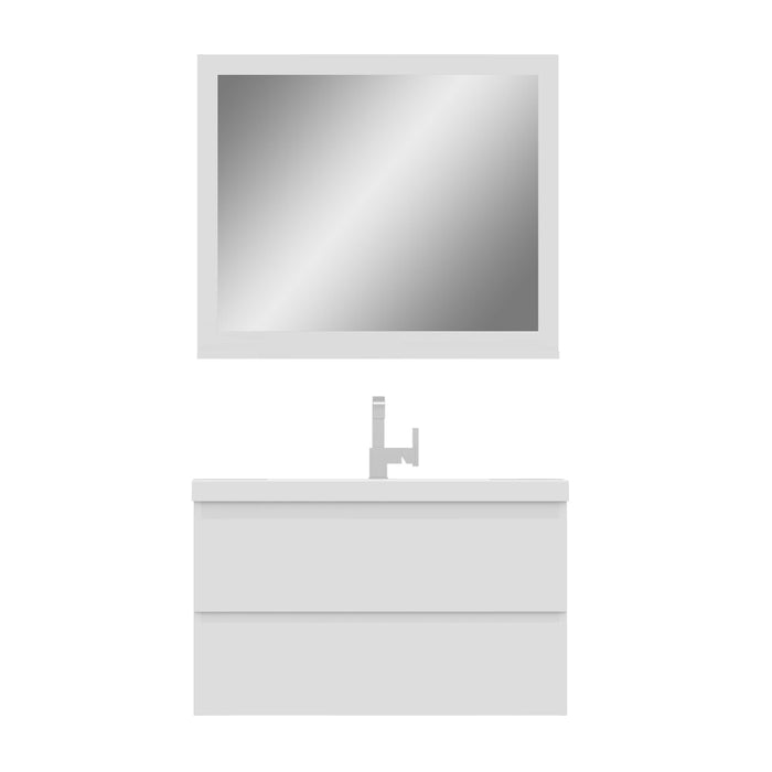 Alya Bath Paterno 36" Modern Wall Mounted Bathroom Vanity - Luxe Vanity & Tub