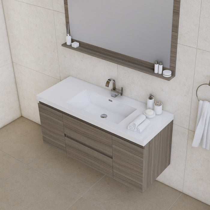 Alya Bath Paterno 48" Modern Wall Mounted Bathroom Vanity - Luxe Vanity & Tub