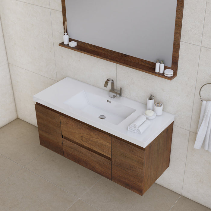 Alya Bath Paterno 48" Modern Wall Mounted Bathroom Vanity - Luxe Vanity & Tub