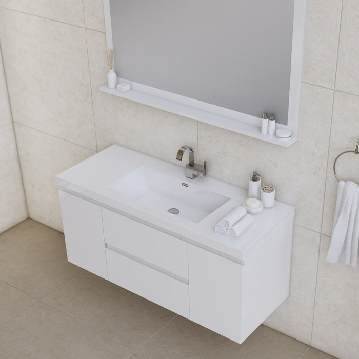 Alya Bath Paterno 48" Modern Wall Mounted Bathroom Vanity - Luxe Vanity & Tub