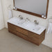 Alya Bath Paterno 60" Modern Wall Mounted Double Bathroom Vanity - Luxe Vanity & Tub