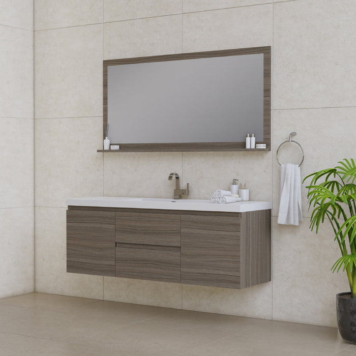 Alya Bath Paterno 60" Modern Wall Mounted Single Bathroom Vanity - Luxe Vanity & Tub