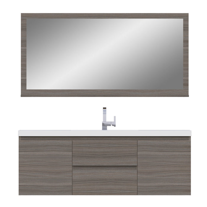 Alya Bath Paterno 60" Modern Wall Mounted Single Bathroom Vanity - Luxe Vanity & Tub