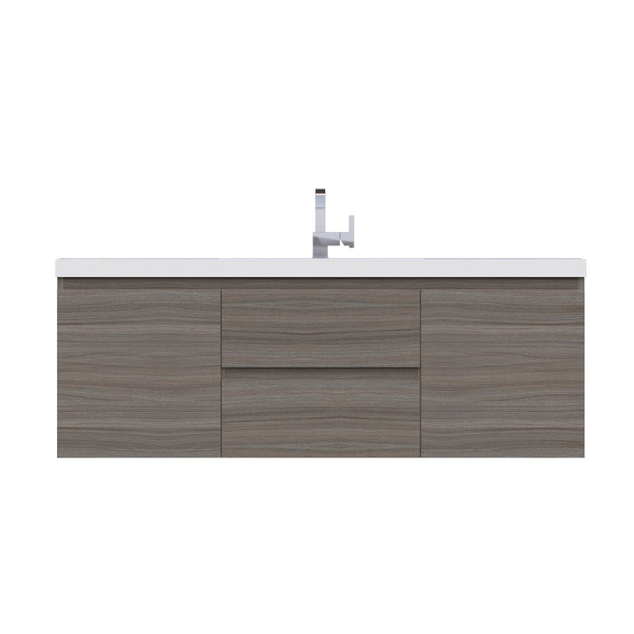 Alya Bath Paterno 60" Modern Wall Mounted Single Bathroom Vanity - Luxe Vanity & Tub