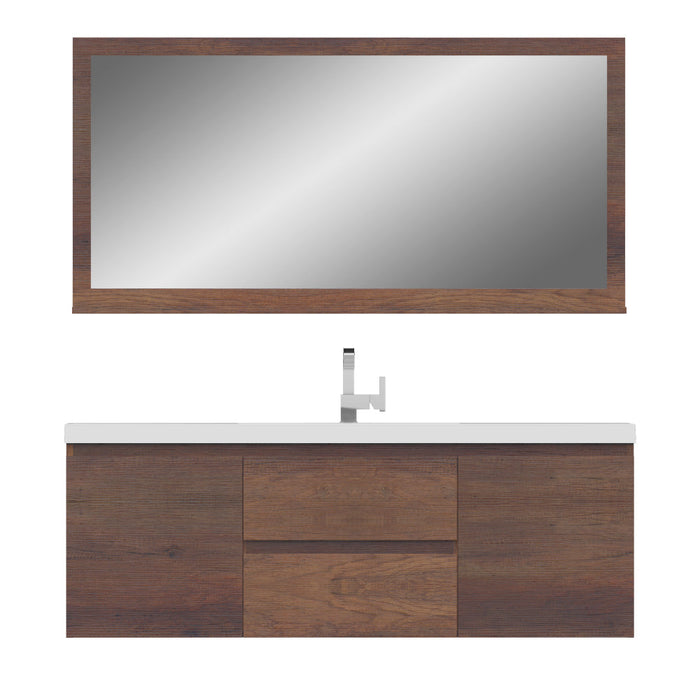 Alya Bath Paterno 60" Modern Wall Mounted Single Bathroom Vanity - Luxe Vanity & Tub