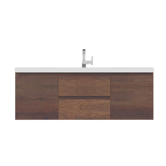 Alya Bath Paterno 60" Modern Wall Mounted Single Bathroom Vanity - Luxe Vanity & Tub