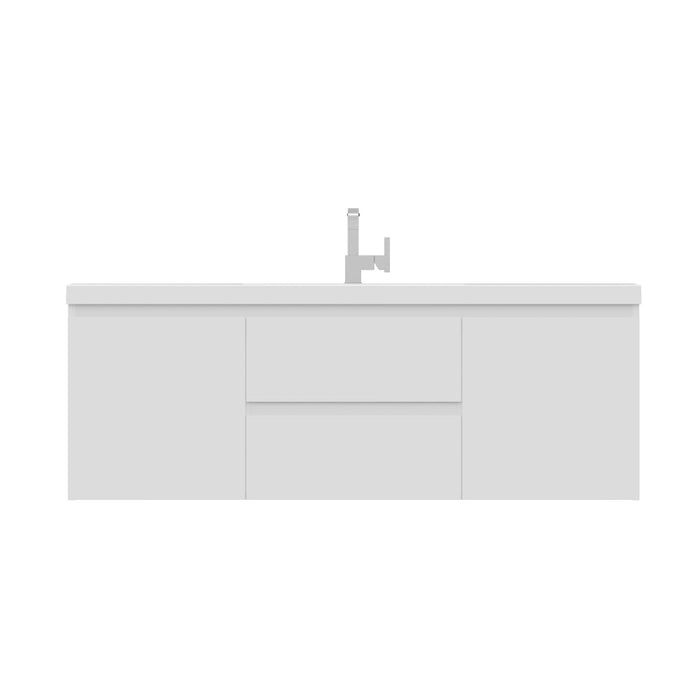 Alya Bath Paterno 60" Modern Wall Mounted Single Bathroom Vanity - Luxe Vanity & Tub