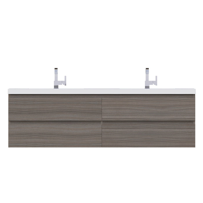 Alya Bath Paterno 72" Modern Wall Mounted Bathroom Vanity - Luxe Vanity & Tub