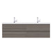 Alya Bath Paterno 72" Modern Wall Mounted Bathroom Vanity - Luxe Vanity & Tub