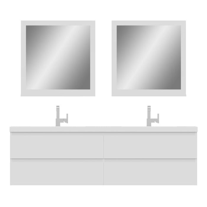 Alya Bath Paterno 72" Modern Wall Mounted Bathroom Vanity - Luxe Vanity & Tub