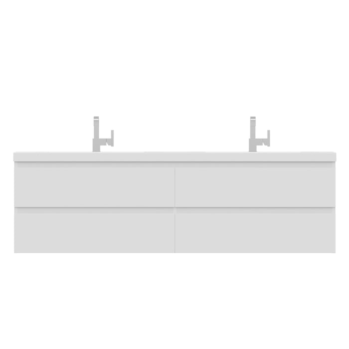 Alya Bath Paterno 72" Modern Wall Mounted Bathroom Vanity - Luxe Vanity & Tub