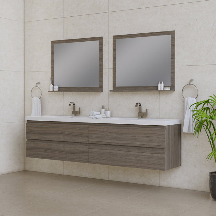 Alya Bath Paterno 84" Modern Wall Mounted Bathroom Vanity - Luxe Vanity & Tub