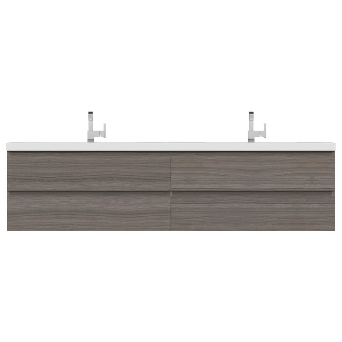 Alya Bath Paterno 84" Modern Wall Mounted Bathroom Vanity - Luxe Vanity & Tub